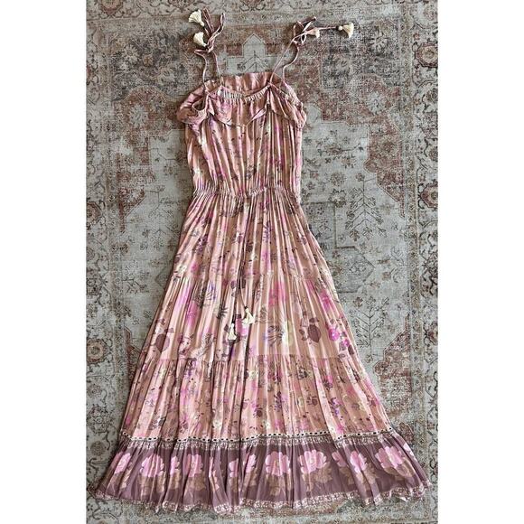 Spell and The Gypsy Collective Wild Bloom Strappy Maxi Dress in Blush Size S - Picture 2 of 9